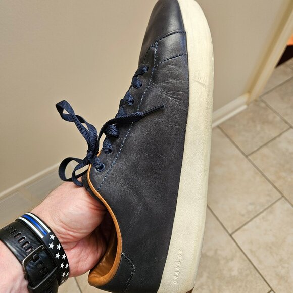Cole Haan Men's GrandPro Leather Sneaker, Navy, Sz 11.5 - Picture 13 of 16